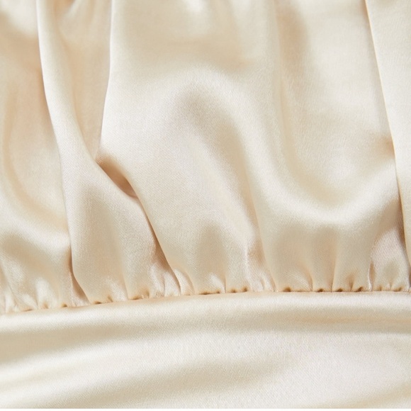 Zara champagne silk satin bralette crop top ,Size L - Picture 3 of 4